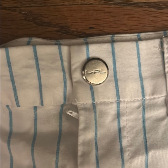 Ralph Lauren Blue and White Flat Front Shorts for Semi-Formal Occasions - Picture 2 of 8